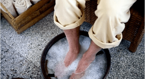 The application of foot bath